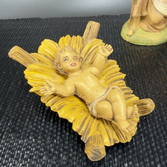 Fontanini Simonetti Holy Family Nativity Italy Depose Plastic Mary Joseph Jesus - Picture 9 of 11